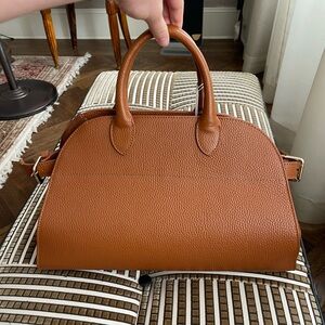 Anna Paola Tan Italian Leather Bag